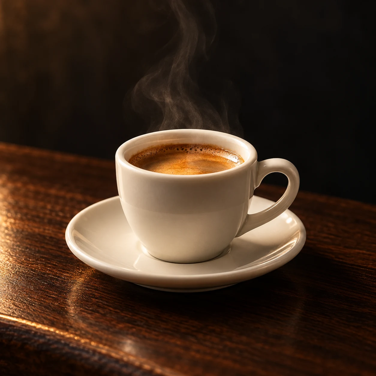 Illustrative cup of freshly prepared coffee