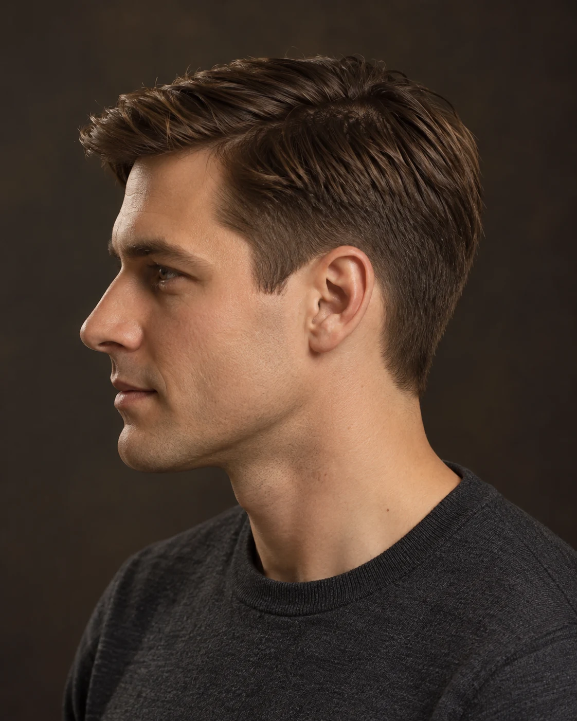 Normal Haircut with neatly trimmed sides — illustrative image